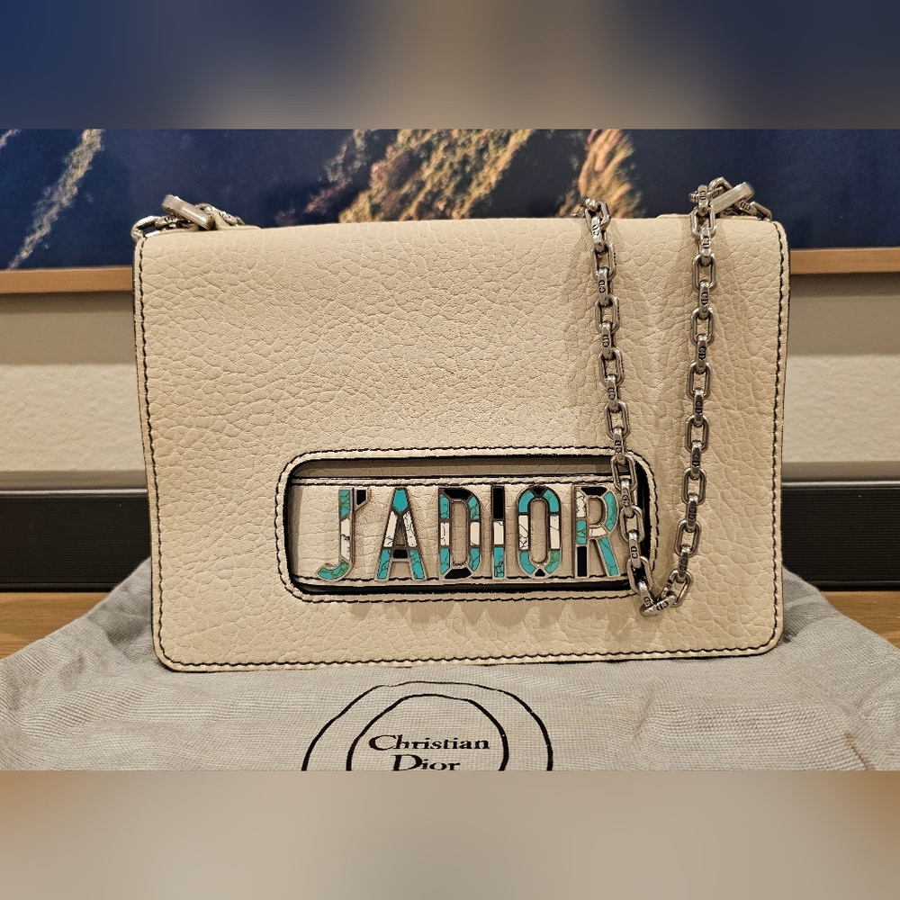 Christian Dior J’ADIOR Leather Chain Clutch/shoulder Bag